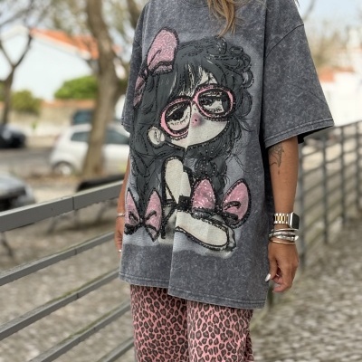 Camisola/T-shirt TORTURA - cinza