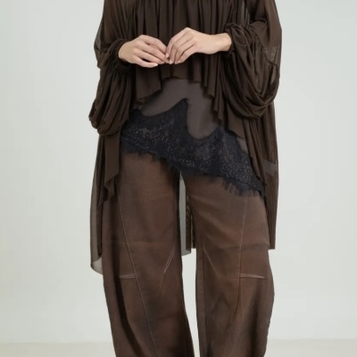 Túnica LENCERO - castanho