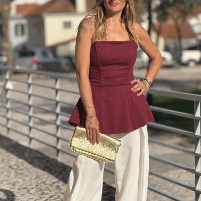 Top ME CANSO DE ESPERAR - bordeaux (MOCHY)