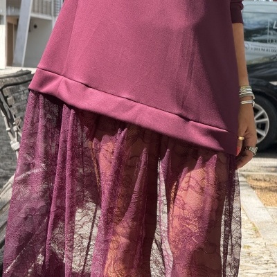 Vestido LA NIÑA - bordeaux