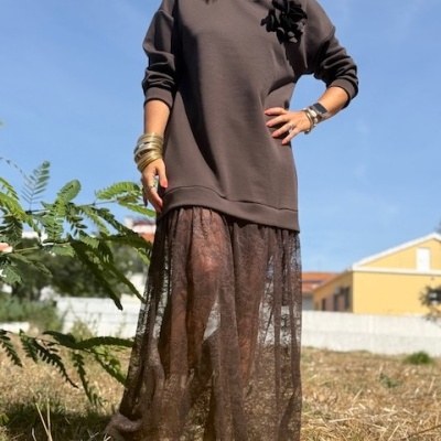 Vestido LA NIÑA - castanho