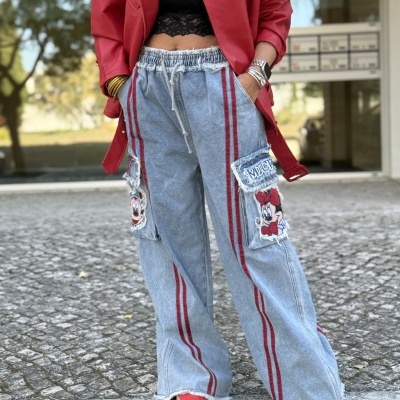 Calças ABRIENDO EL CAMINO- azul ganga