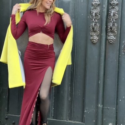 Conjunto SERPIENTE - bordeaux