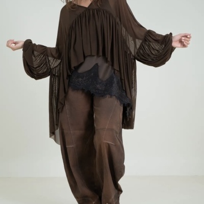 Túnica LENCERO - castanho