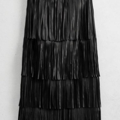 Saia ecopele LÍNEA ROJA (LUMINA) - preto