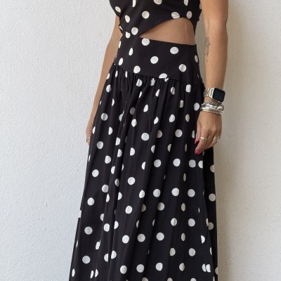 Vestido EL TREN - preto/branco