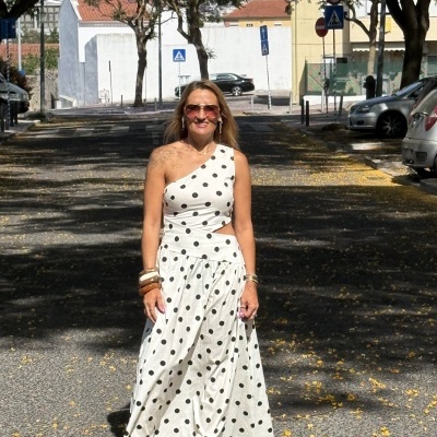 Vestido EL TREN - branco/preto