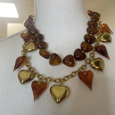 Colar PARA SIEMPRE - tons castanhos