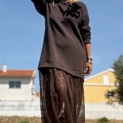 Vestido LA NIÑA - castanho