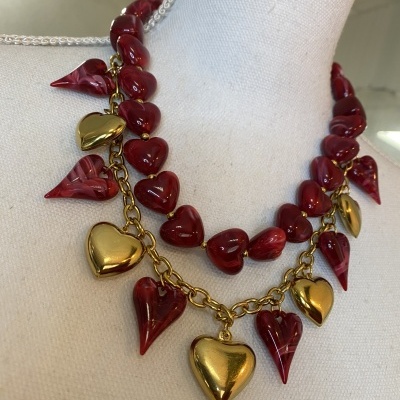 Colar PARA SIEMPRE - tons vermelhos