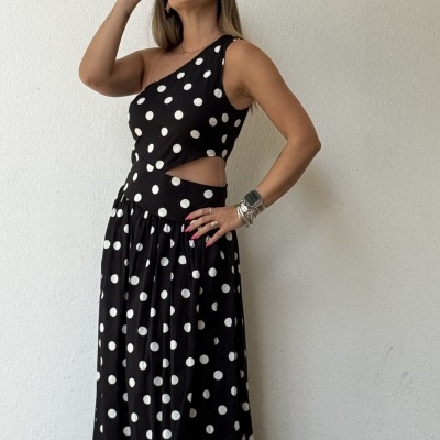 Vestido EL TREN - preto/branco