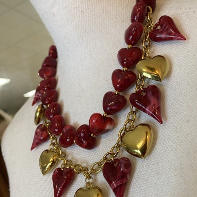 Colar PARA SIEMPRE - tons vermelhos
