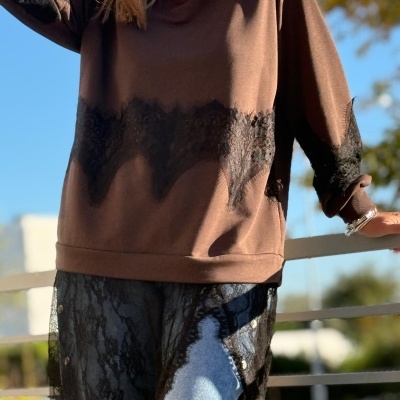 Vestido LA HISTORIA ESTÁ MAL CONTADA - castanho