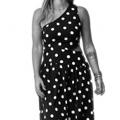 Vestido EL TREN - preto/branco
