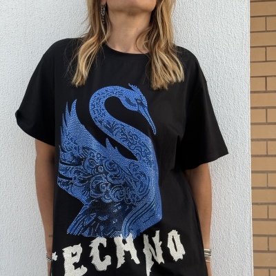 T-shirt EL PICO - preto/azul