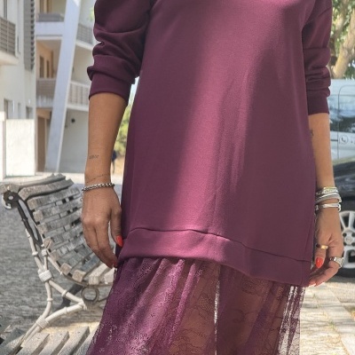 Vestido LA NIÑA - bordeaux