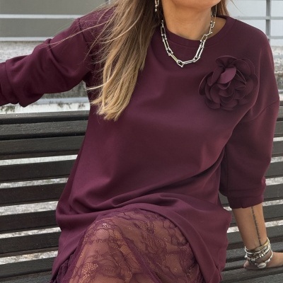 Vestido LA NIÑA - bordeaux