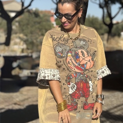 Camisola PERIÓDICO - camel