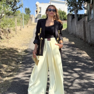 Calças VAMOS A BAILAR - amarela