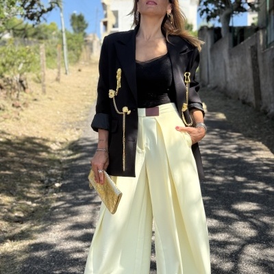 Calças VAMOS A BAILAR - amarela