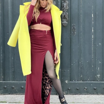 Conjunto SERPIENTE - bordeaux