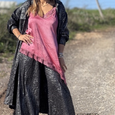 Calças ME PONGO BORRACHA - prata