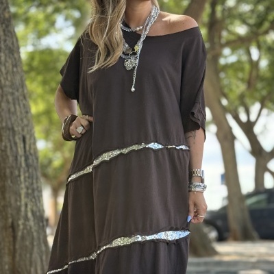 Vestido EL CAPOTE castanho