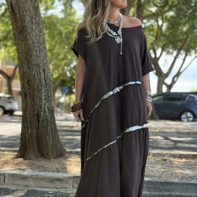 Vestido EL CAPOTE castanho