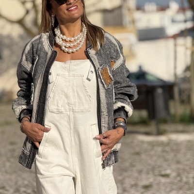 Macacão UNA DESGRACIA - pérola