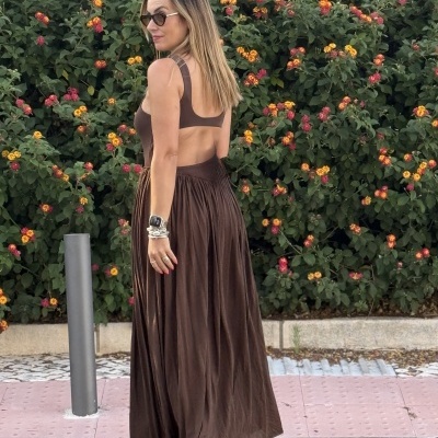 Vestido NO SE NOTA (LUMINA) - castanho