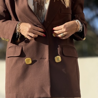 Blazer CREMALLERA (MOCHY) - castanho