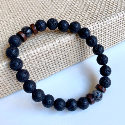 Pulseira de Pedra Vulcânica – Jaspe