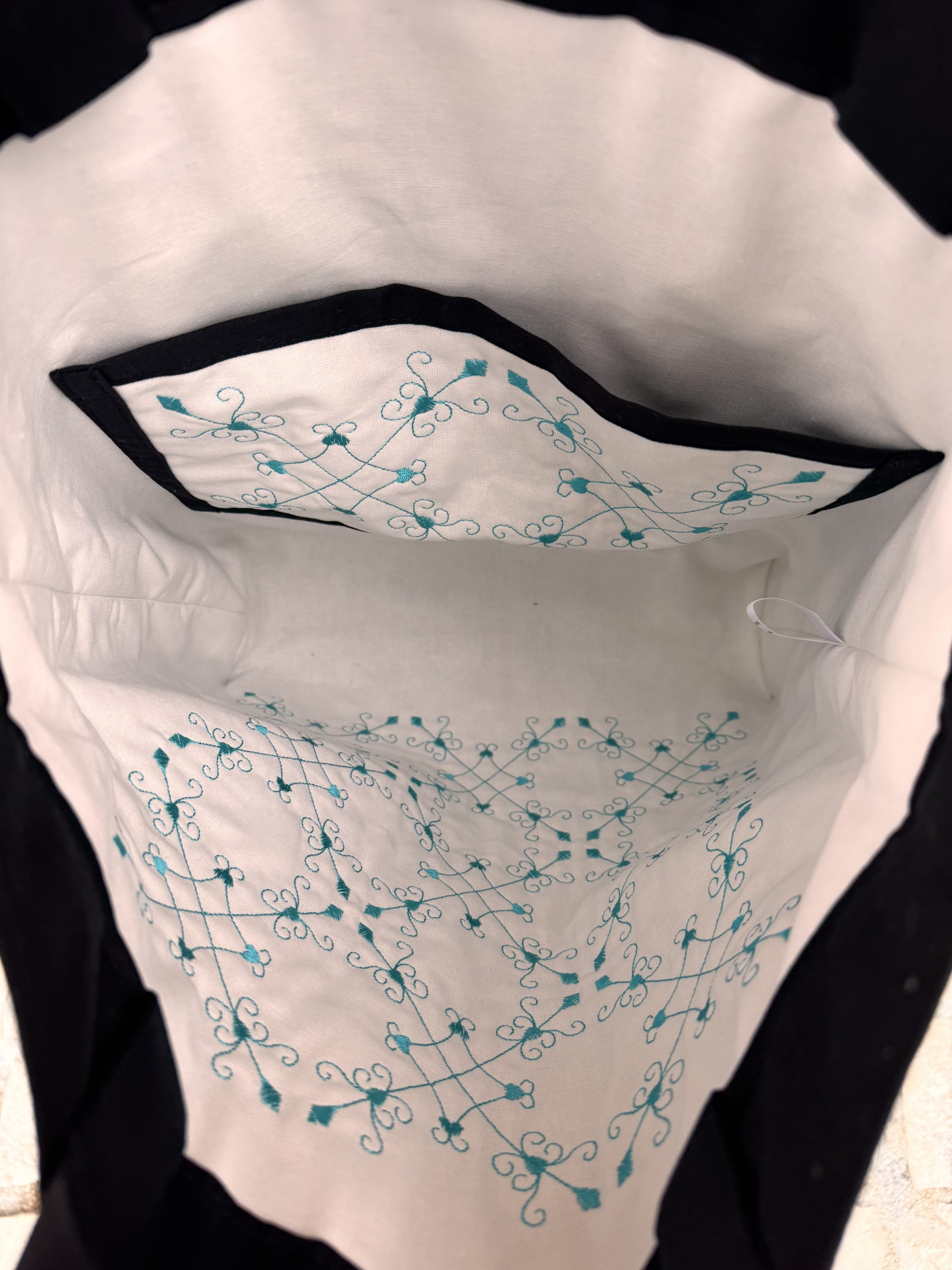 TOTE BAG côr preta - Guitarra Portuguesa Turquesa