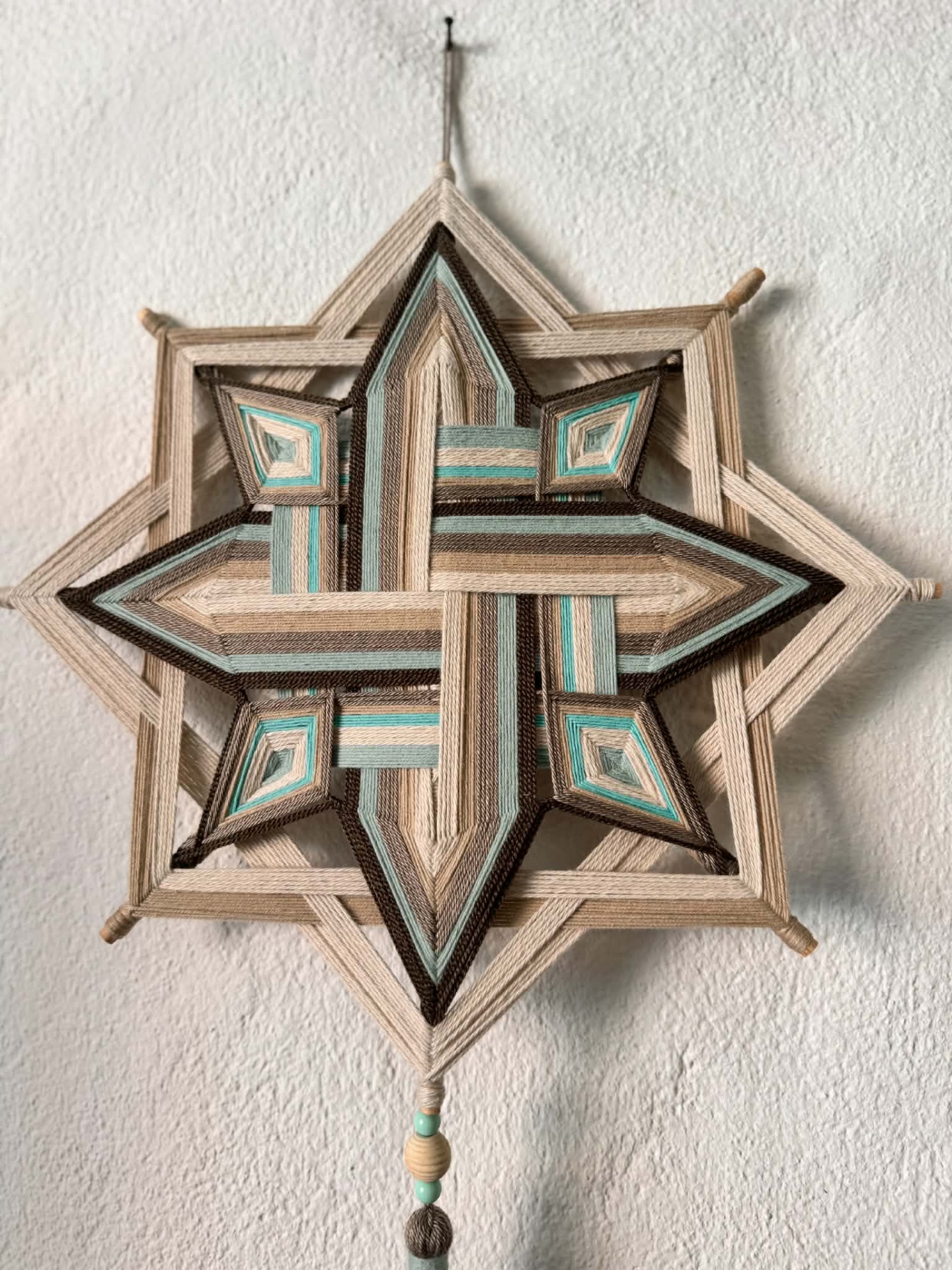 MANDALA 8 PONTAS - côr pastel