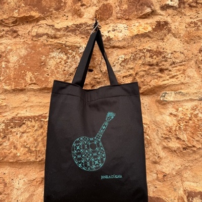 TOTE BAG côr preta - Guitarra Portuguesa Turquesa