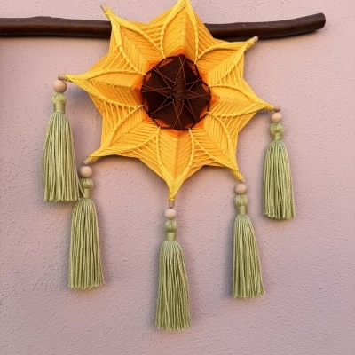 MANDALA 8 PONTAS - Girassol