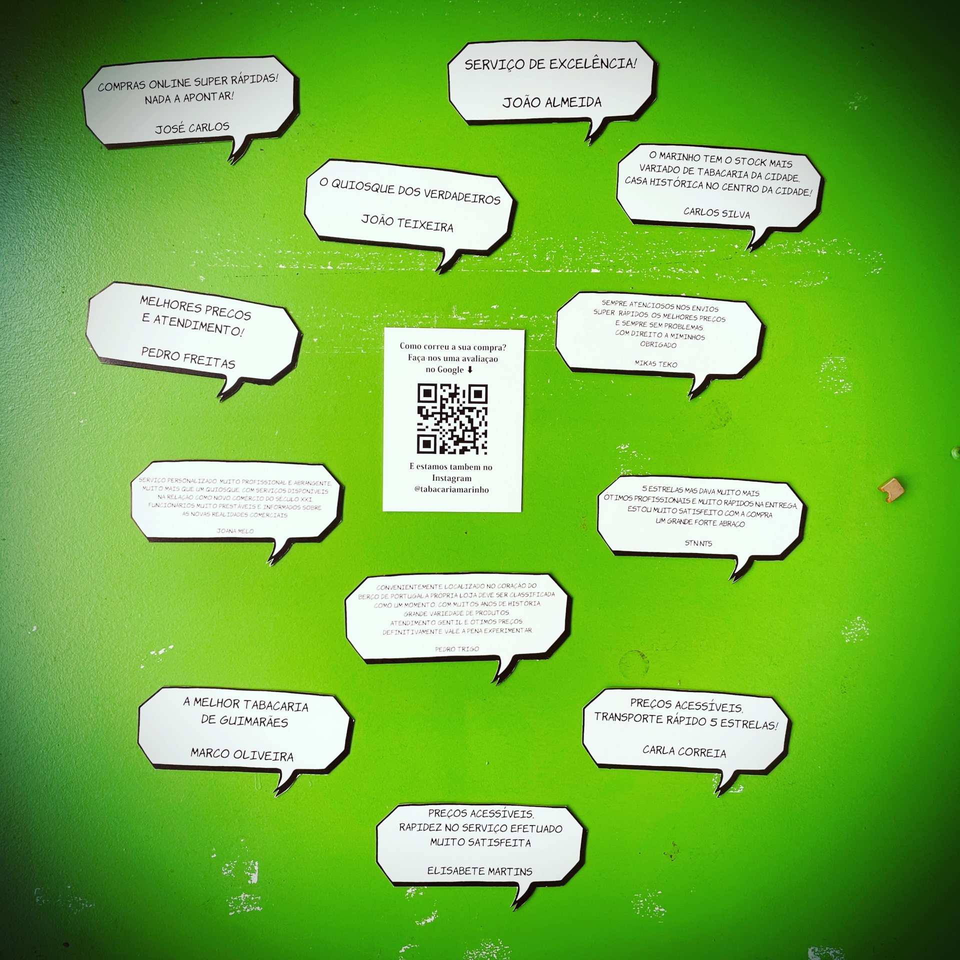 Mural de comentários do Google