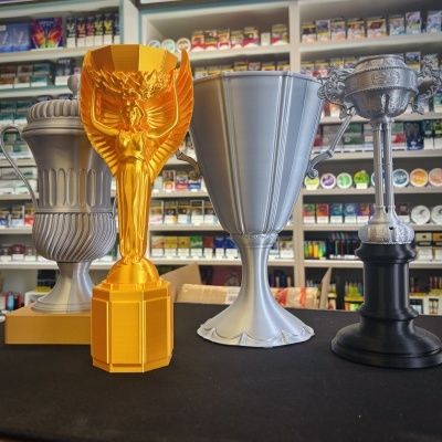 🏆 Réplicas de Taças de Futebol em Impressão 3D