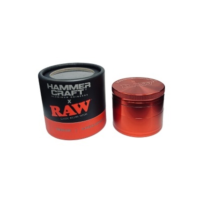 Grinder RAW Hammer Craft Vermelho