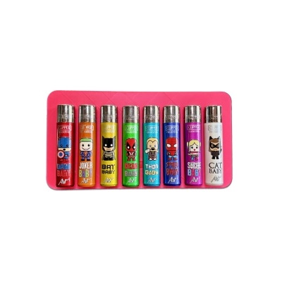 Coleção 8 Isqueiros Clipper BD Heroes