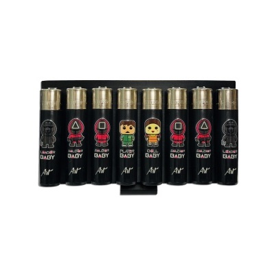 Coleção 8 Isqueiros Clipper Squid Game Baby