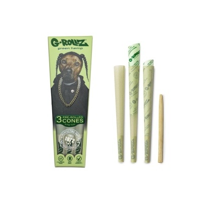 Cones G-Rollz Pets Rock Rap Organic Green Hemp