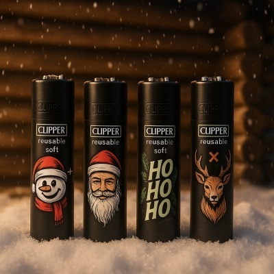 Pack 4 Isqueiros Clipper Natal 2025