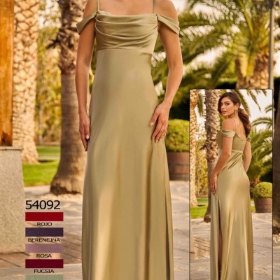 X&M - VESTIDO CETIM COM ALÇAS