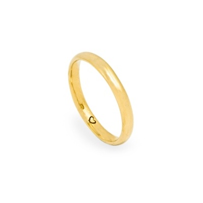 Aliança Ouro 19,2k Amendoada 3mm