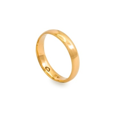 Aliança Ouro 19,2k Amendoada 4mm