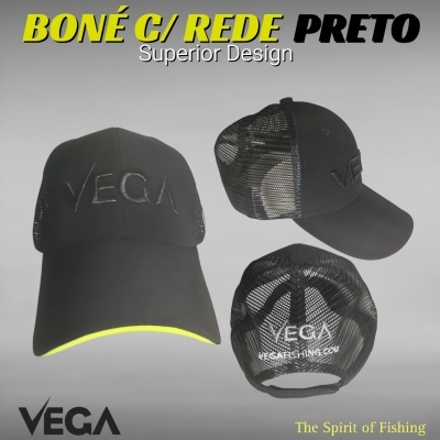Boné Rede Vega Preto