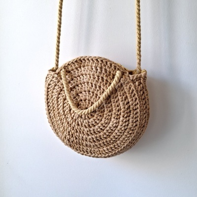 Mala de crochet  Eucalipto / Romã