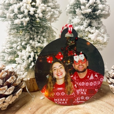 ✨ Bola de Natal Personalizada com Foto