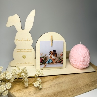 Conjunto Coelhinho com foto e vela 💜